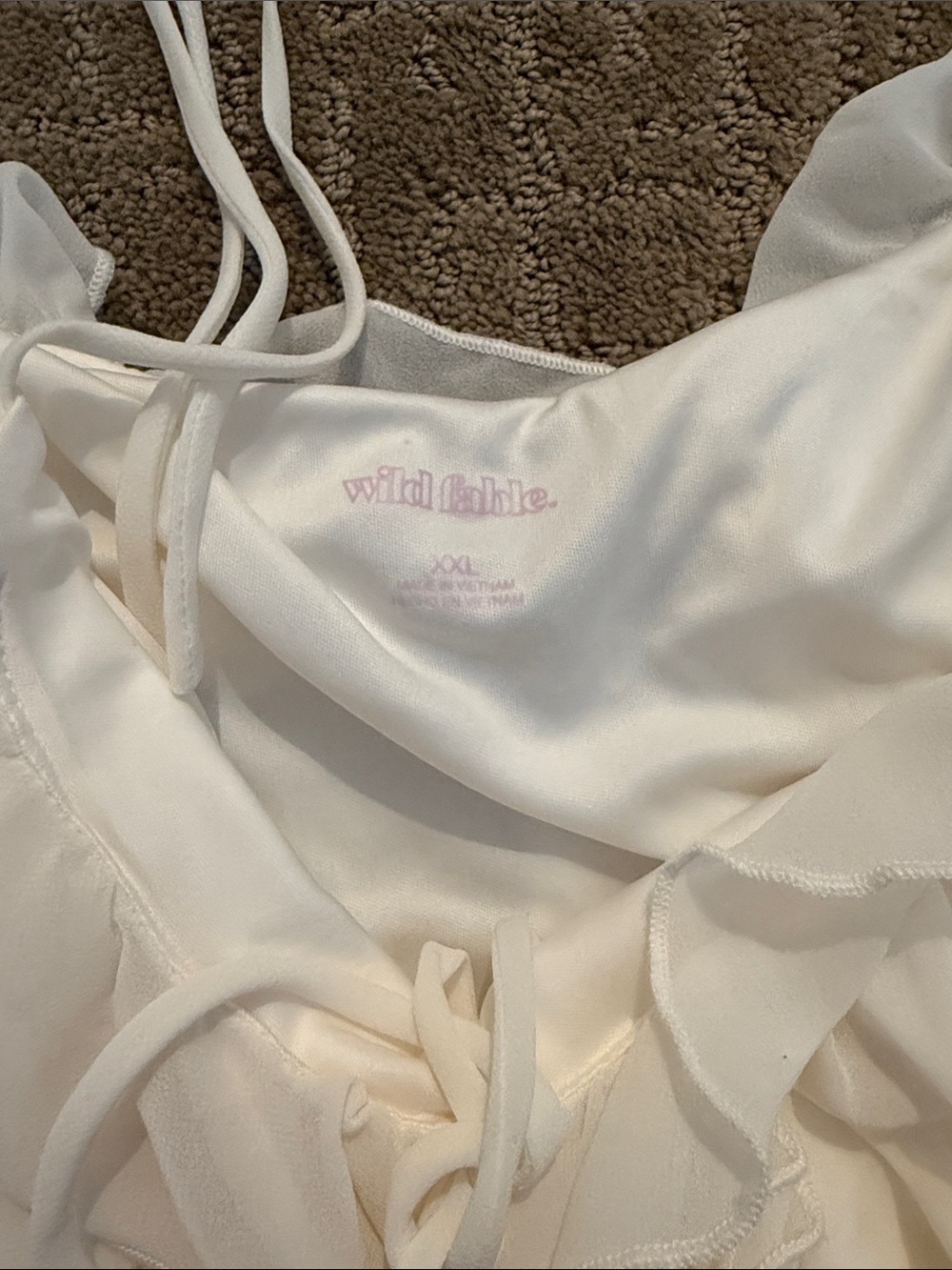 Target Ivory Strapless Ruffle Chiffon Dress - Picture 2 of 4